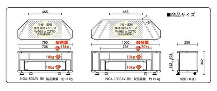 コーナーテレビ台 TV台 テレビボード TVボード 木製 NOA シリーズ as-noa-1000av