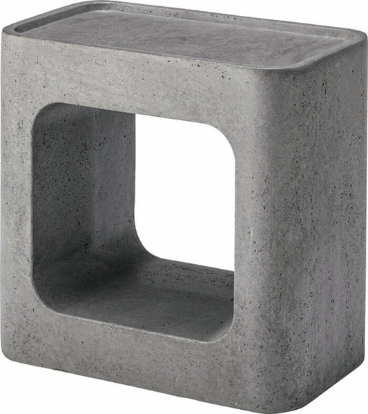  サイドテーブル グレー アイボリー W41.5×D24.5×H41 サイドテーブル テーブル ミニテーブル ソファサイドテーブル ソファサイド インテリア リビング アクセント オブジェ デザイン スタイリッシュ シルエット アート おしゃれ シンプル シック 上品 モダン 穴あき フチ付き グレー azu-ast-33の画像