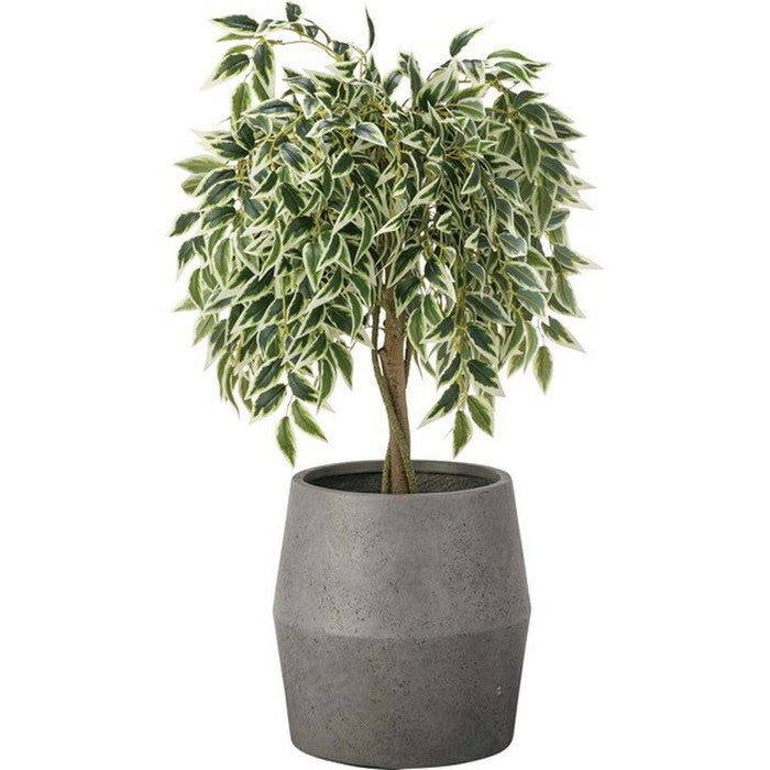  グリーンベース グレー アイボリー W30×D30×H31 グリーンベース プランター 植物 植木鉢 植え込み インテリア リビング アクセント オブジェ デザイン ニュアンス シルエット アート おしゃれ シンプル シック 上品 モダン ニュアンスカラー マット グレー azu-ast-35の画像