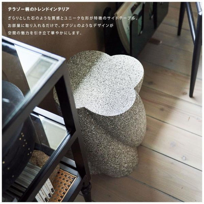 サイドテーブル グレー ホワイト W32×D32×H40  azu-ast-60の画像