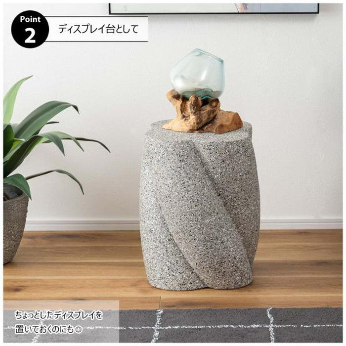 サイドテーブル グレー ホワイト W32×D32×H40  azu-ast-60の画像