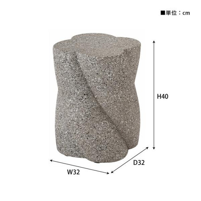 サイドテーブル グレー ホワイト W32×D32×H40  azu-ast-60の画像