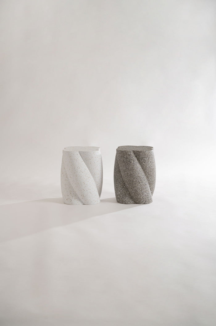 サイドテーブル グレー ホワイト W32×D32×H40  azu-ast-60の画像