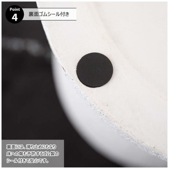 サイドテーブル グレー ホワイト W35×D35×H46  azu-ast-61の画像