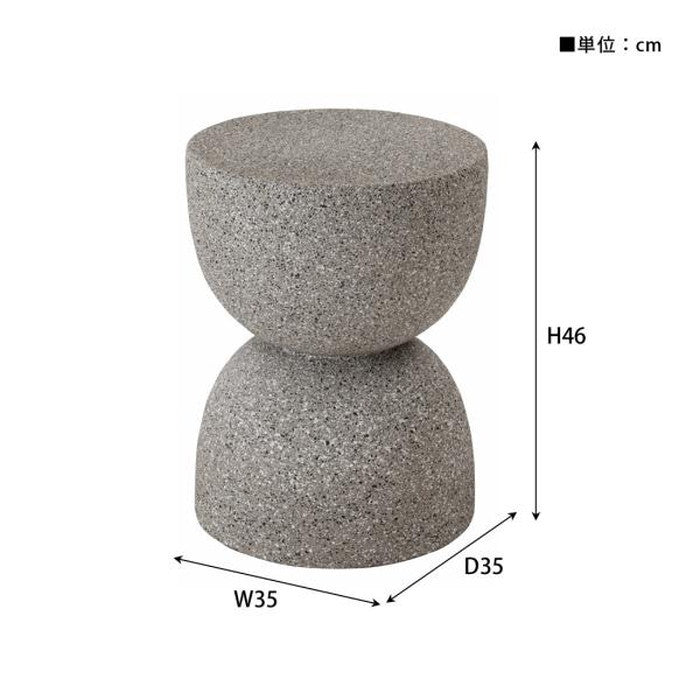 サイドテーブル グレー ホワイト W35×D35×H46  azu-ast-61の画像