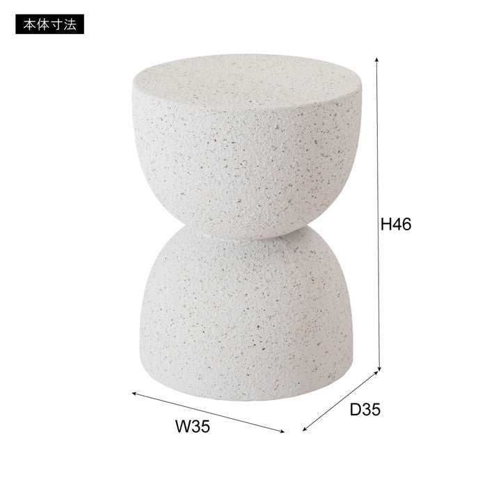 サイドテーブル グレー ホワイト W35×D35×H46  azu-ast-61の画像