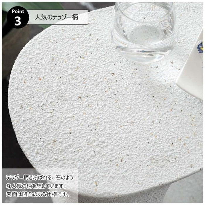 サイドテーブル グレー ホワイト W42×D32×H45  azu-ast-62の画像