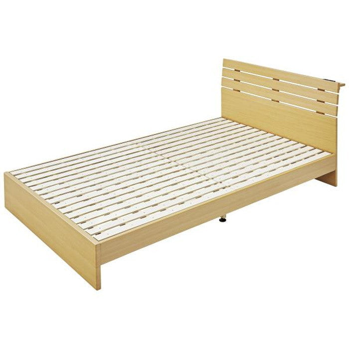 セミダブルベッド ブラウン ナチュラル W122×D207×H75×SH24  azu-b-80sdの画像