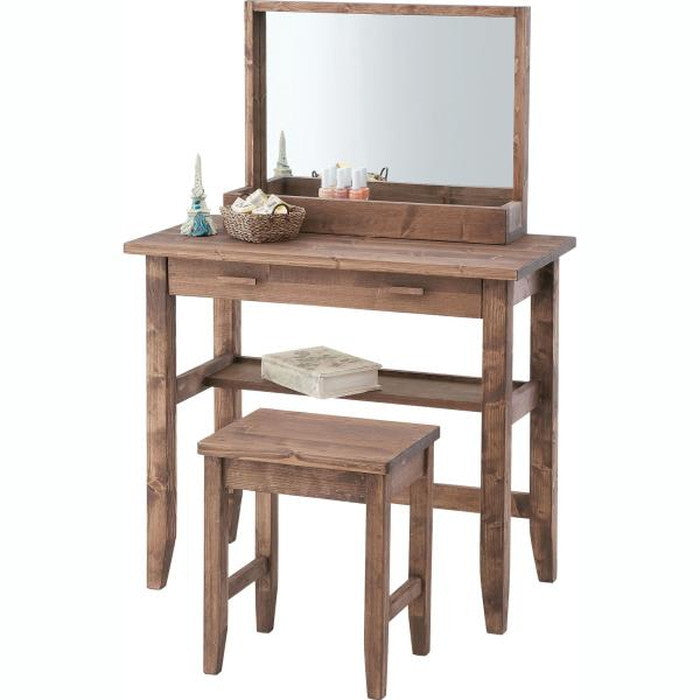 ミラー 鏡 ブラウン W60×D15×H45  azu-cfs-844の画像