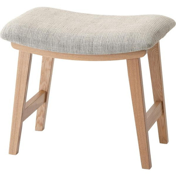 トロペ スツール キャメル ベージュ グリーン オレンジ ダークブラウン W48×D33×H42 スツール 椅子 腰掛け 背もたれなし 木製 天然木 アッシュ オットマン 高さ42cm ファブリック ソフトレザー ワイド ゆったりカーブ ダイニング リビング 玄関 azu-cl-790の画像