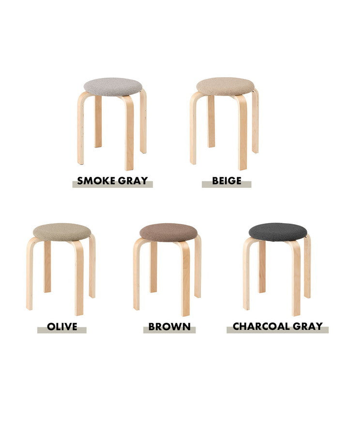 スツール チャコールグレー グレーベージュ モカブラウン オリーブ スモークグレー W32×D32×H45  azu-cl-802の画像