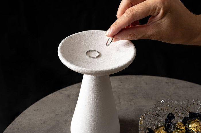 トレーS ブラック ホワイト W10.5×D10.5×H16  azu-cly-44の画像