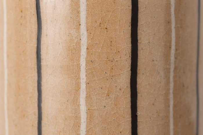 フラワーベース ベージュ グレー W15×D15×H14  azu-cly-72の画像