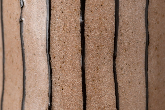 フラワーベース ブラウン アイボリー W14.5×D13×H27.5  azu-cly-73の画像