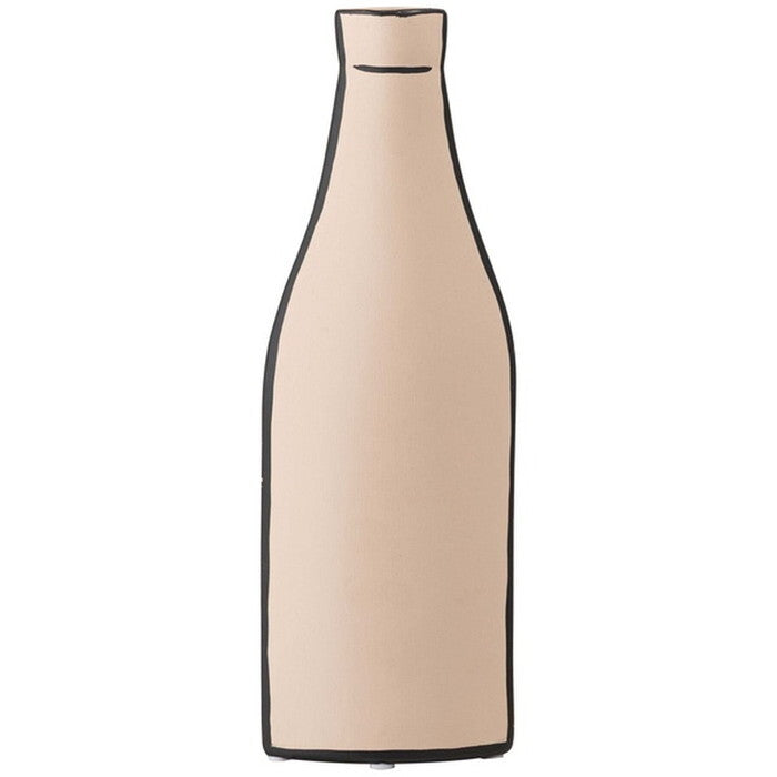  フラワーベース ベージュ 約W9×D5×H26.5 フラワーベース 花器 花瓶 花びん かびん フラワースタンド 2D 平面 平面的 手描き アート 陶器 陶器製 ドライフラワー 枝物 おしゃれ シンプル かわいい モダン レトロ 個性的 インテリア 卓上 寝室 リビング 玄関 廊下 室内 スリム マット ベージュ azu-cly-80の画像