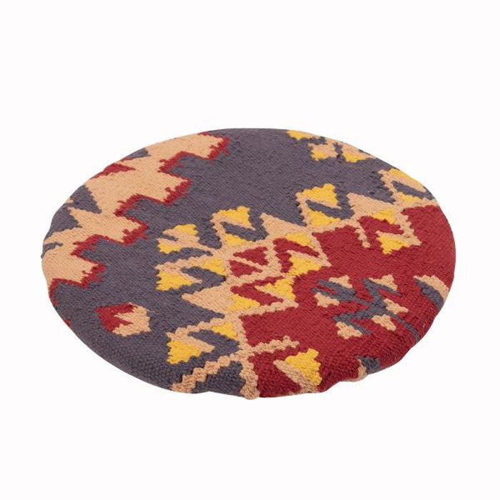 キリム シートクッション 約W38×D38×H3 クッション キリム オルテガ デザインクッション 柄 模様 椅子用 椅子用クッション おしゃれ コットン 座布団 キリムクッション シートクッション azu-fab-003の画像