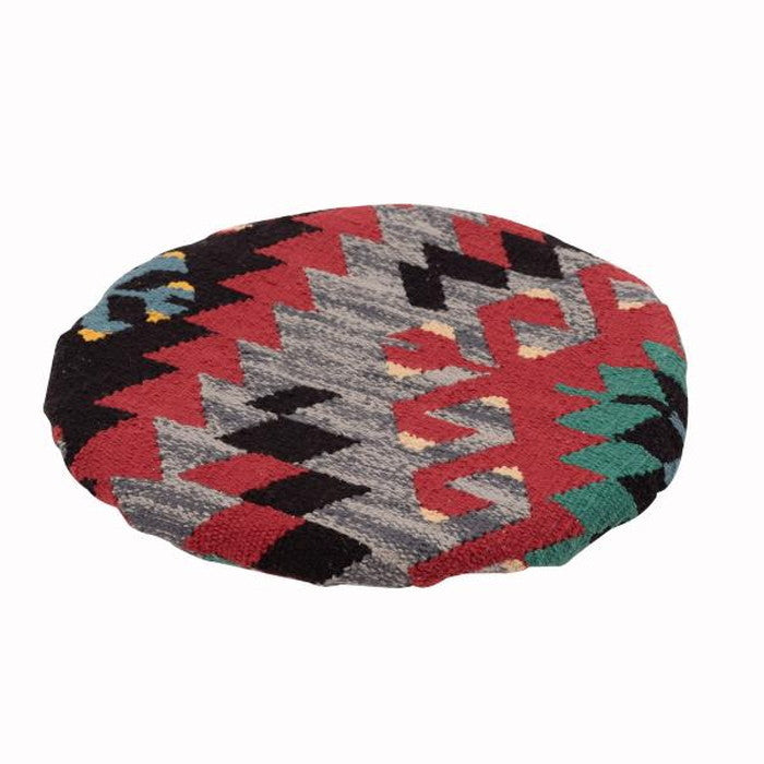 キリム シートクッション 約W38×D38×H3 クッション キリム オルテガ デザインクッション 柄 模様 椅子用 椅子用クッション おしゃれ コットン 座布団 キリムクッション シートクッション azu-fab-003の画像