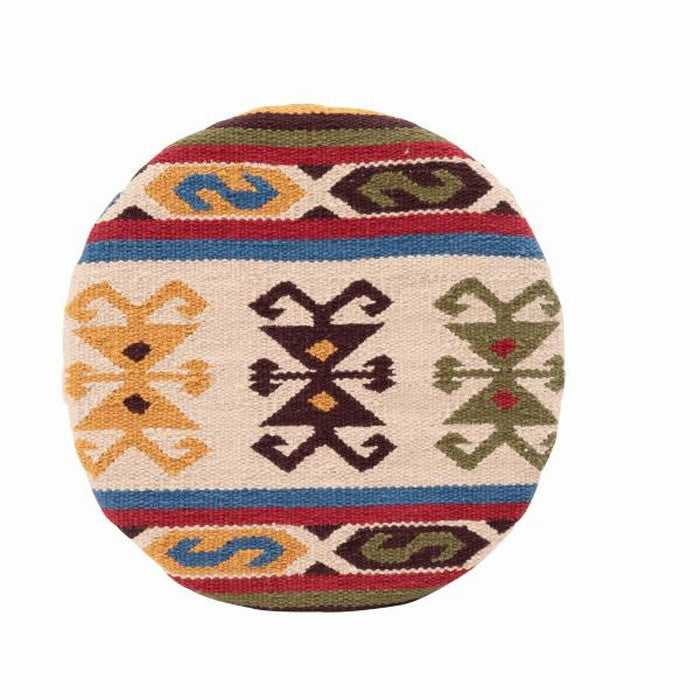 キリム シートクッション 約W38×D38×H3 クッション キリム オルテガ デザインクッション 柄 模様 椅子用 椅子用クッション おしゃれ コットン 座布団 キリムクッション シートクッション azu-fab-003の画像