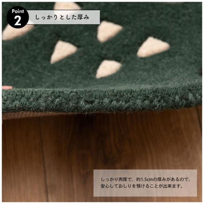 アニマルシートクッション キャット 約W40×D40×H1.8 キャット オウル シープ ベアー ネコ 猫 にゃんこ フクロウ 梟 ヒツジ 羊 クマ 熊 かわいい シートクッション クッション 椅子 快適 アニマル 動物 アニマル柄 ダイカット おしゃれ 個性的 癒し コンパクト ふわふわ azu-fab-012の画像