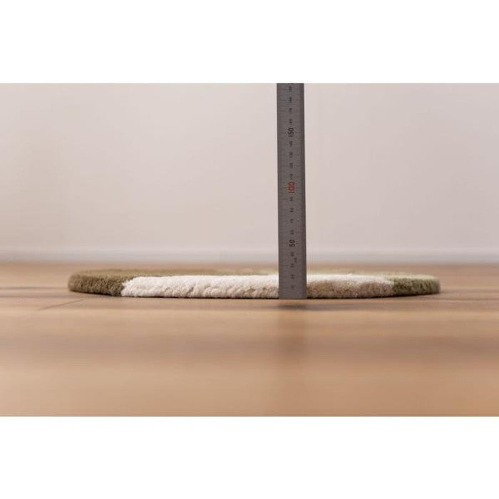 シートクッション ベージュ 約W40×H40 シートクッション クッション タフティング 立体感 チェア ベンチ 幅40cm 奥行40cm 40×40 イス用クッション 40×40cm 円形 円 直径40cm 1人掛け用 北欧 ナチュラル 韓国インテリア 椅子用クッション 座面クッション グリーン 緑 深緑 ベージュ azu-fab-013の画像