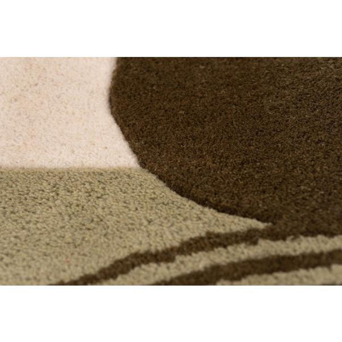 シートクッション ベージュ 約W40×H40 シートクッション クッション タフティング 立体感 チェア ベンチ 幅40cm 奥行40cm 40×40 イス用クッション 40×40cm 円形 円 直径40cm 1人掛け用 北欧 ナチュラル 韓国インテリア 椅子用クッション 座面クッション グリーン 緑 深緑 ベージュ azu-fab-013の画像