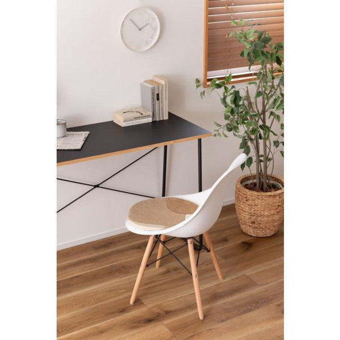 シートクッション ベージュ 約W40×H40 シートクッション クッション タフティング 立体感 チェア ベンチ 幅40cm 奥行40cm 40×40 イス用クッション 40×40cm 円形 円 直径40cm 1人掛け用 北欧 ナチュラル 韓国インテリア 椅子用クッション 座面クッション グリーン 緑 深緑 ベージュ azu-fab-013の画像