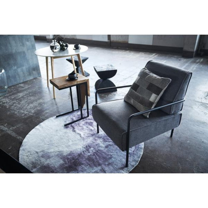 クッション ベージュ グレー W45×D45×H16 クッション 正方形 シンプル おしゃれ 本革 コットン レザー 綿 azu-fab-102の画像