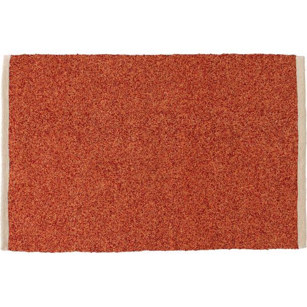 マット ラグ ブラウン グリーン グレー オレンジ W50×D80 マット ブラウン 茶色 長方形 おしゃれ キッチン ブークレ生地 くすみカラー 玄関 無地 シンプル 四角 リビング もこもこ 北欧 モダン 小さめ ベッドサイド azu-fab-301の画像