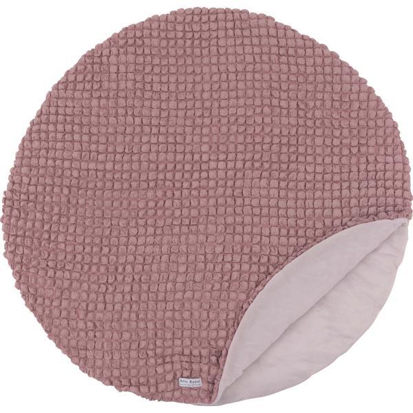 冷感ラウンドサンドクッション グレー アイボリー ピンク 約W100×D100 接触冷感 ポップコーン生地 グレー クッション かわいい おしゃれ 韓国インテリア 北欧風 北欧 もちもち 夏 ひんやり ニュアンスカラー くすみカラー ラウンド 丸型 丸 円形 直径100cm ポコポコ生地 ポコポコワッフル生地 ワッフル生地 azu-glk-203の画像