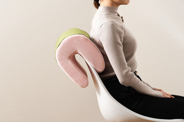 挟んで使えるクッション グリーン ピンク ホワイト W30×D25×H19  azu-glk-209の画像