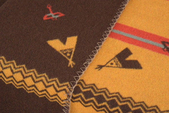 リバーシブルシートブランケット ブラウン 約W130×D150  azu-gls-488の画像