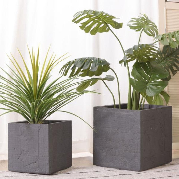 グリーンベース ダークグレー W25×D25×H25.5 グリーンベース ベース 入れ物 観葉植物入れ 飾り インテリア インテリア雑貨 室内 おしゃれ azu-grnb-208の画像