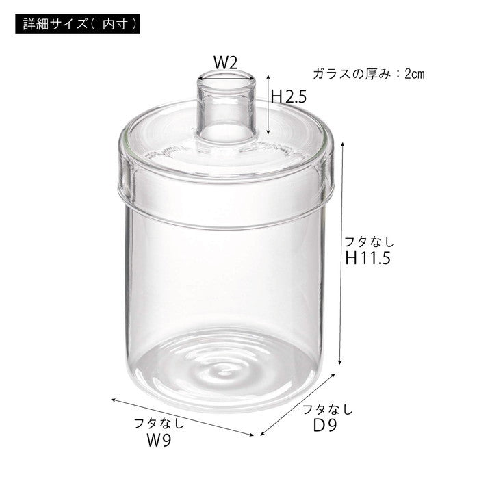 ガラスベース クリア グレー オレンジ W9.5×D9.5×H14  azu-grs-22の画像