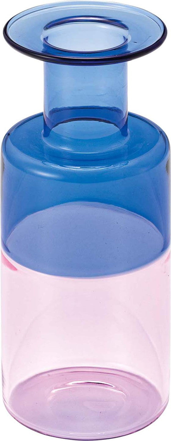 ガラスベース ブルー＆ピンク グリーン＆オレンジ イエロー＆ブルー W6.5×D6.5×H15.5  azu-grs-26の画像