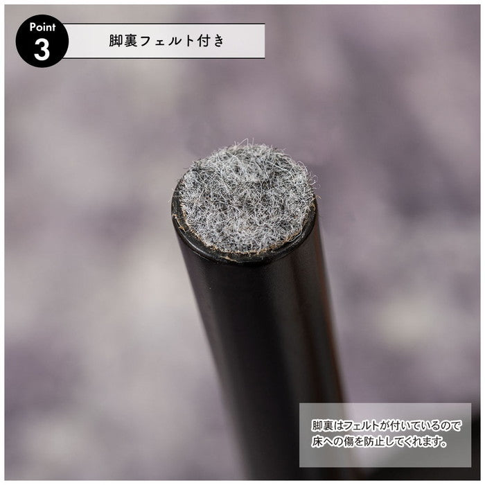 ラウンドサイドテーブル ブラック W35×D35×H45  azu-gt-786の画像