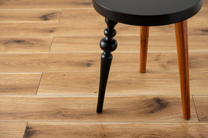 ラウンドサイドテーブル ブラック W35×D35×H45  azu-gt-786の画像