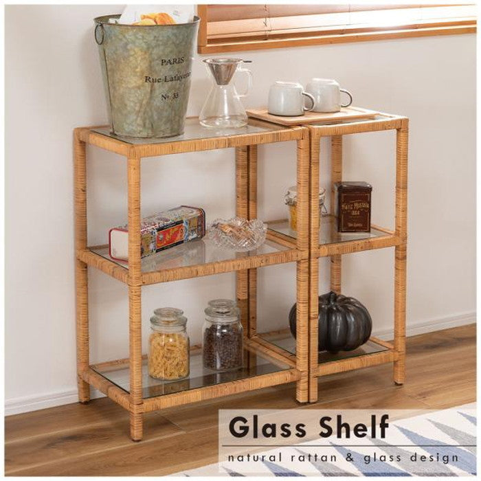 ガラスシェルフ W30×D30×H70  azu-guy-257の画像