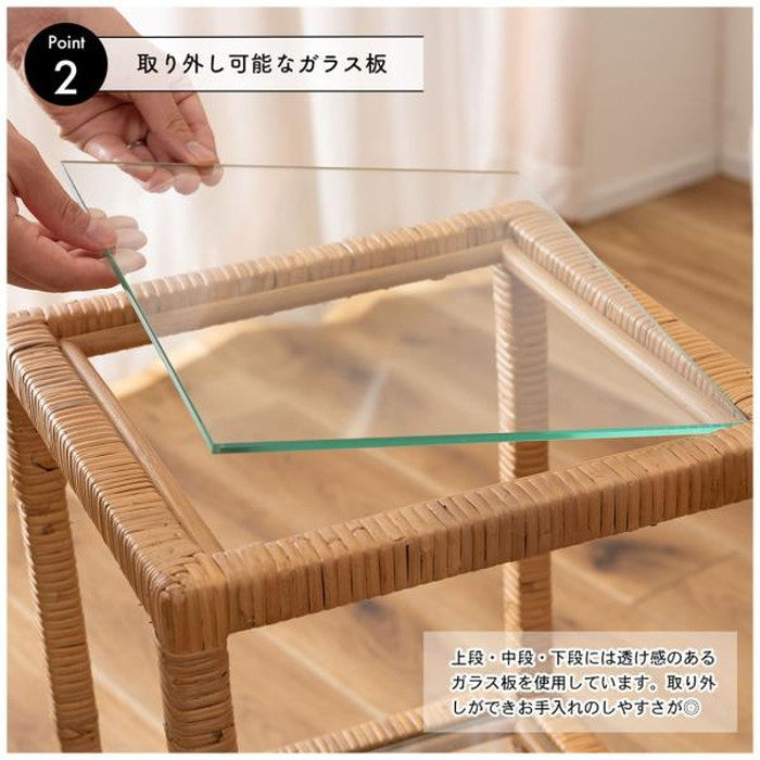 ガラスシェルフ W30×D30×H70  azu-guy-257の画像