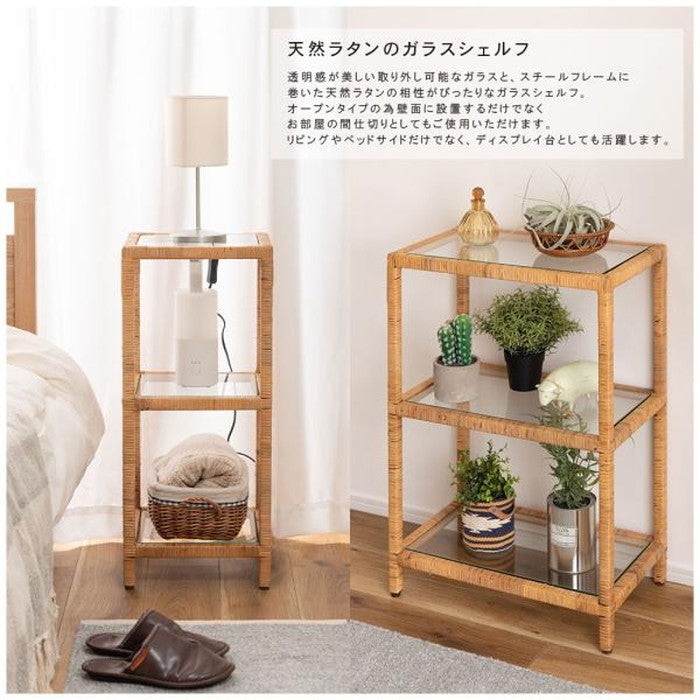 ガラスシェルフW W50×D30×H70  azu-guy-258の画像