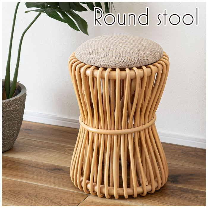 ラウンドスツール ナチュラル W30×D30×H40  azu-guy-260の画像