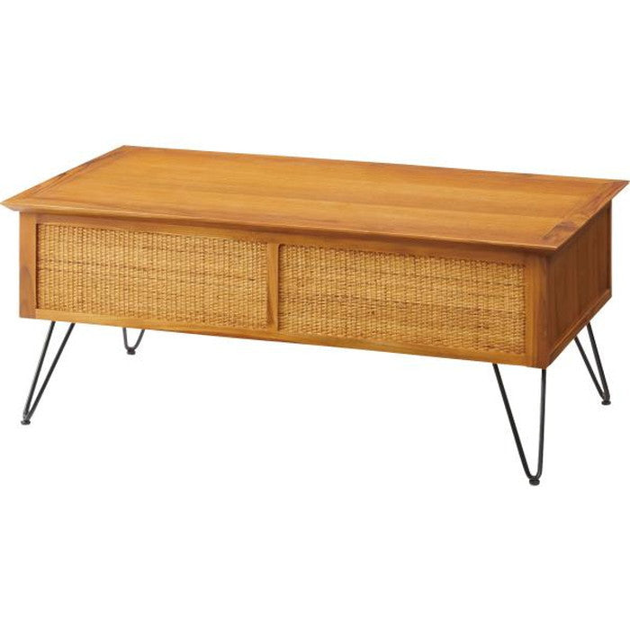 センターテーブル ブラウン W100×D50×H40  azu-guy-371の画像