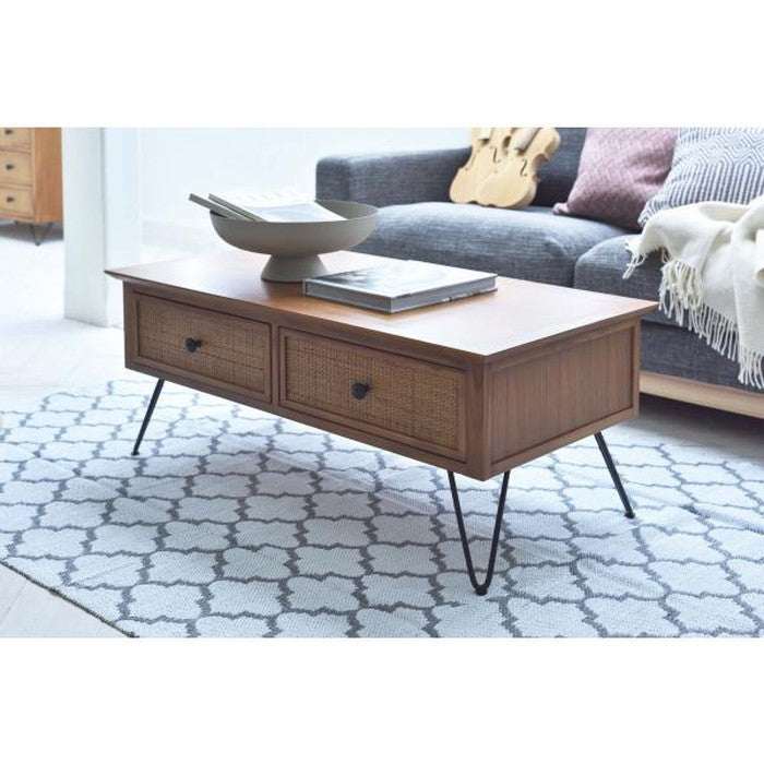 センターテーブル ブラウン W100×D50×H40  azu-guy-371の画像