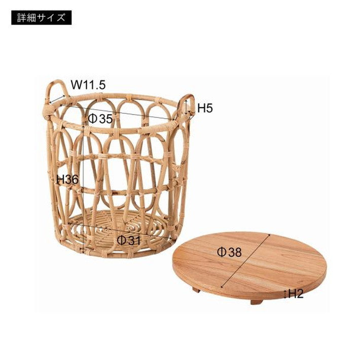 バスケットテーブル ナチュラル 約W43×D43×H42 テーブル バスケット付き 収納 机 サイドテーブル ラタン 籐 スチール 天板 ソファサイド ベッドサイド azu-guy-821の画像