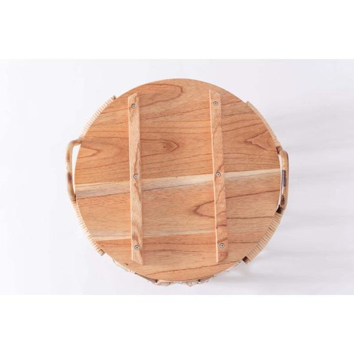 バスケットテーブル ナチュラル 約W43×D43×H42 テーブル バスケット付き 収納 机 サイドテーブル ラタン 籐 スチール 天板 ソファサイド ベッドサイド azu-guy-821の画像