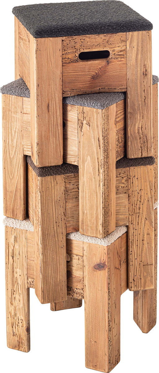 スツール ベージュ ブラック ブラウン グレー W36×D36×H41  azu-hit-203の画像