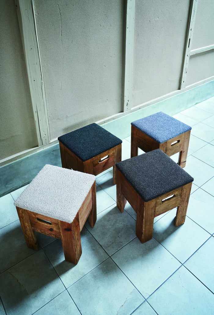 スツール ベージュ ブラック ブラウン グレー W36×D36×H41  azu-hit-203の画像