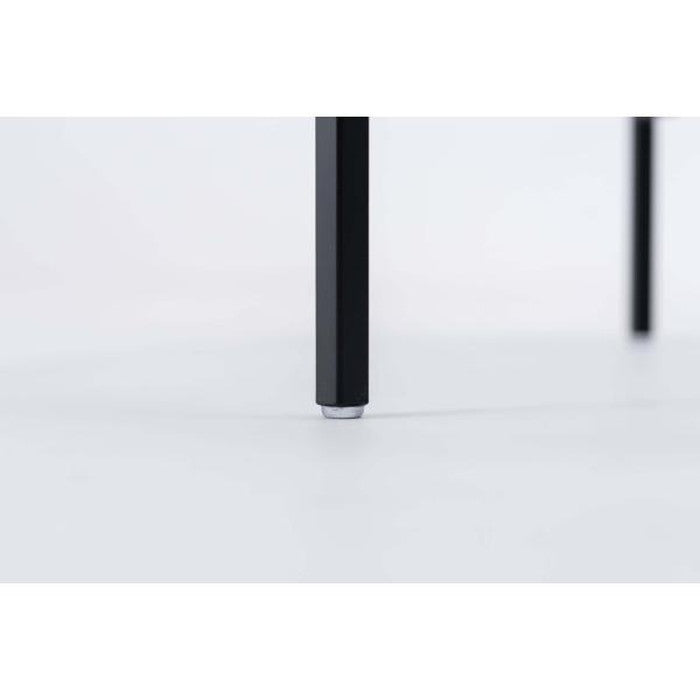 ラウンド ガラス テーブル 2D ブラック W38×D38×H38.5 円形  azu-hit-243の画像