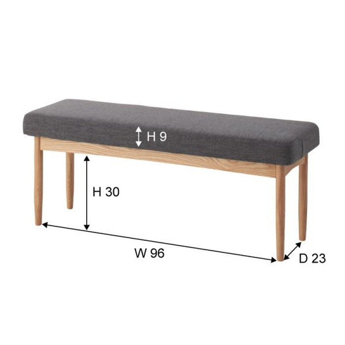 エコモ ベンチ ブラウン グレー W110×D35×H44 azu-hoc-150