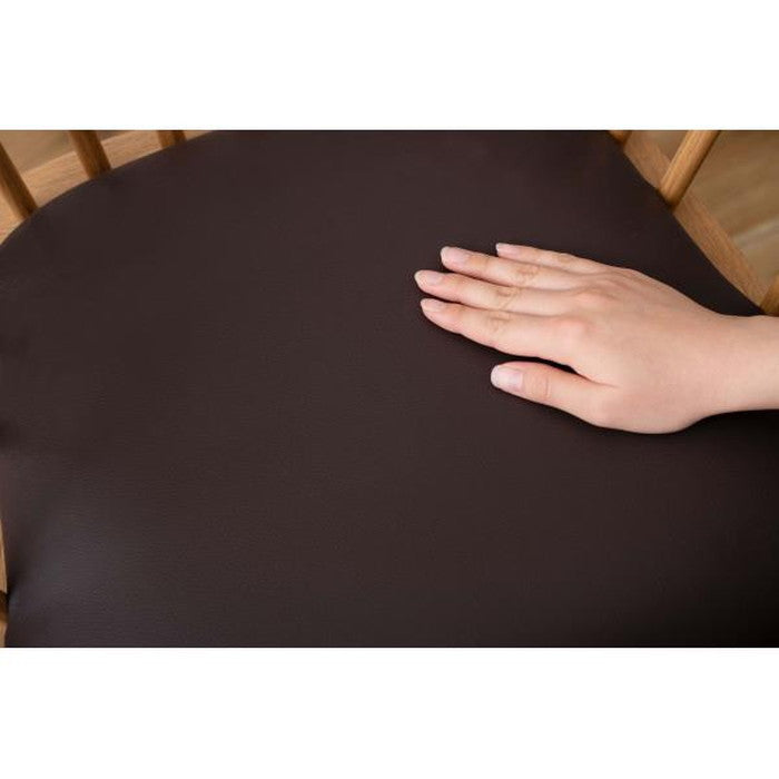 ダイニング チェア ナチュラル ベージュ W52×D52×H73×SH47 チェア 北欧 ナチュラル アームチェア ウィンザーチェア 木製 背もたれ レザー 天然木 オーク azu-hoc-76の画像