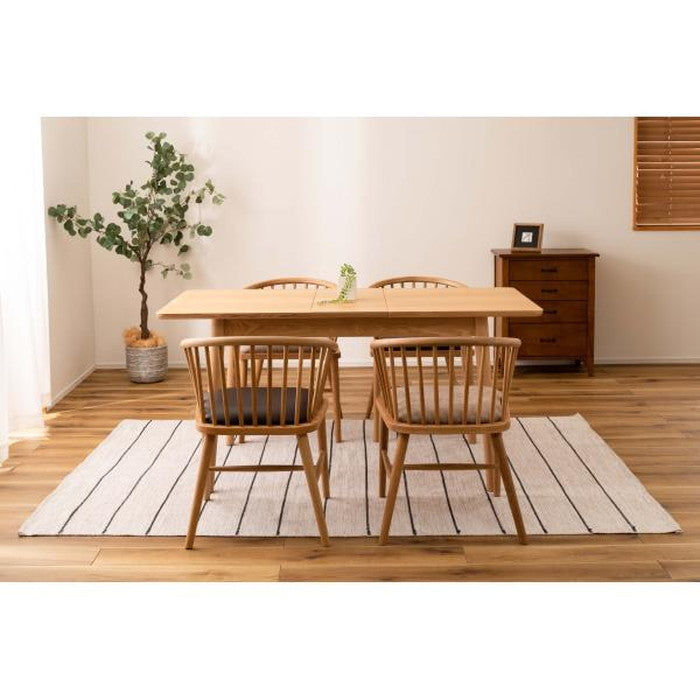 ダイニング チェア ナチュラル ベージュ W52×D52×H73×SH47 チェア 北欧 ナチュラル アームチェア ウィンザーチェア 木製 背もたれ レザー 天然木 オーク azu-hoc-76の画像